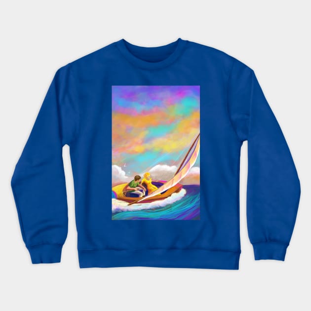 Sailing Boat Crewneck Sweatshirt by JulietLake